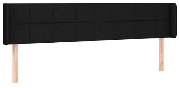 Fekete szövet led-es fejtámla 183 x 16 x 78/88 cm