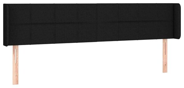 Fekete szövet led-es fejtámla 183 x 16 x 78/88 cm