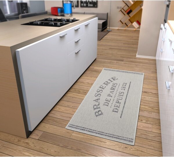 Szürke-krémszínű futószőnyeg 62x150 cm Cucina – Hanse Home