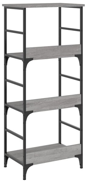 Szürke sonoma színű szerelt fa könyvespolc 50 x 33 x 117,5 cm