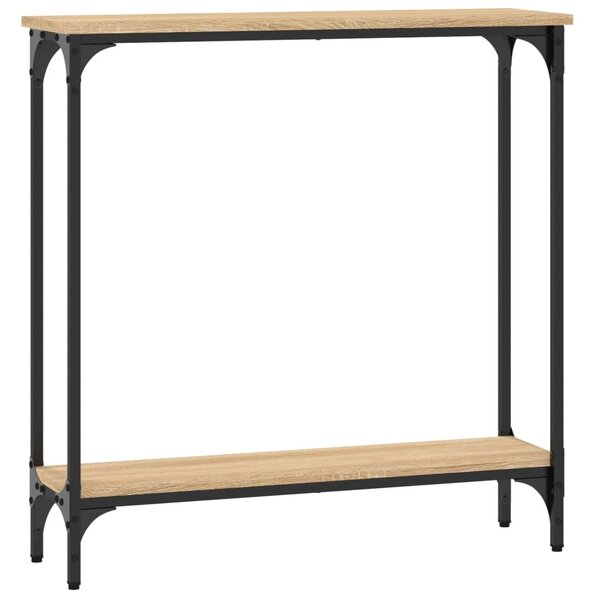 Sonoma tölgyfa konzolasztal 75 x 22,5 x 75 cm rétegelt fából