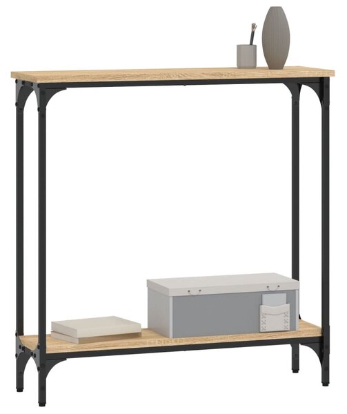 Sonoma tölgyfa konzolasztal 75 x 22,5 x 75 cm rétegelt fából