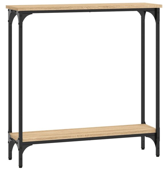 Sonoma tölgyfa konzolasztal 75 x 22,5 x 75 cm rétegelt fából