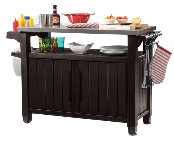 Tárolóasztal grillezéshez 134x52 cm Unity – Keter