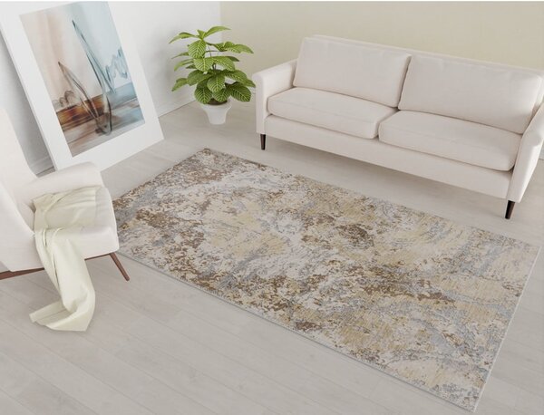 Világoskék-világosbarna mosható szőnyeg 50x80 cm Sandstorm – Vitaus