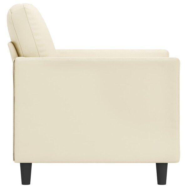 Krémszínű műbőr kanapéfotel 60 cm