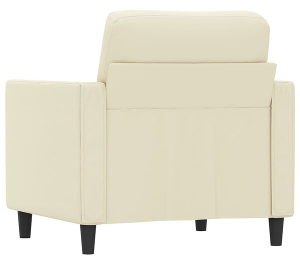 Krémszínű műbőr kanapéfotel 60 cm