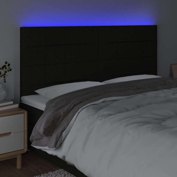 LED-es Fejtámla - Fekete Szövet - 200x5x118/128cm