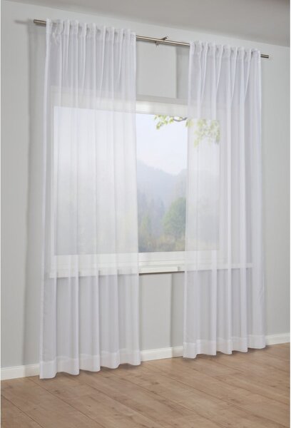 Fehér átlátszó függöny 245x300 cm Voile Uni - Gardinia