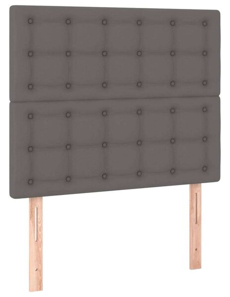 Szürke műbőr led-es fejtámla 100x5x118/128 cm