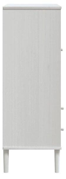 SENJA fehér rattan hatású magasszekrény 90 x 40 x 112 cm