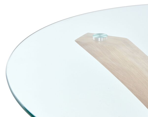 Étkezőasztal YAPP Világosbarna 100 cm 100 cm Edzett üveg