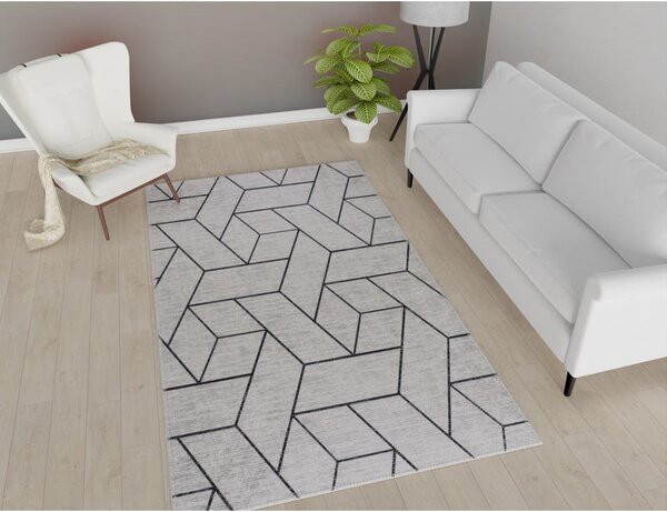 Világosszürke mosható szőnyeg 50x80 cm – Vitaus