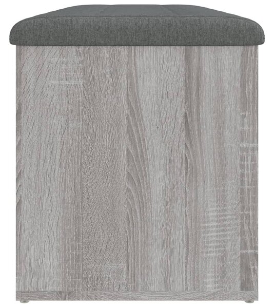 Szürke sonoma színű szerelt fa tárolópad 102 x 42 x 45 cm