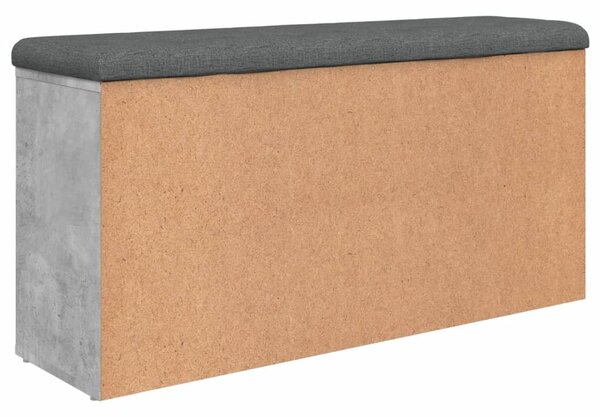 Betonszürke szerelt fa cipőtároló pad 102 x 32 x 50 cm