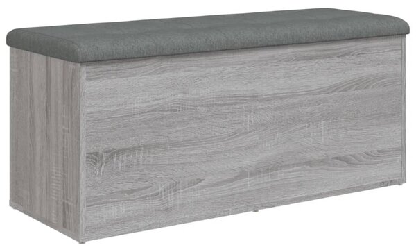 Szürke sonoma színű szerelt fa tárolópad 102 x 42 x 45 cm