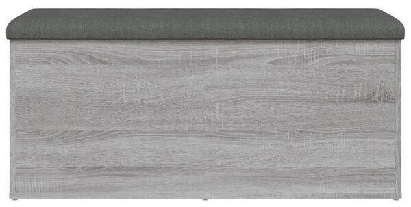 Szürke sonoma színű szerelt fa tárolópad 102 x 42 x 45 cm