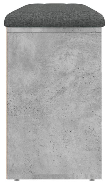 Betonszürke szerelt fa cipőtároló pad 102 x 32 x 50 cm