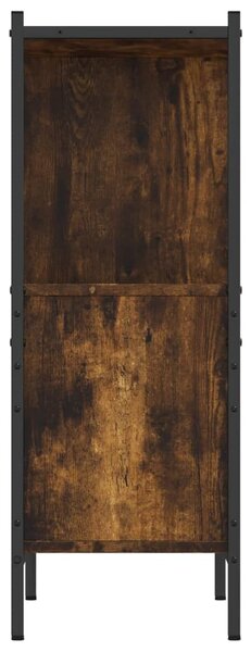 Füstös tölgy színű szerelt fa könyvszekrény 72 x 28 x 77,5 cm