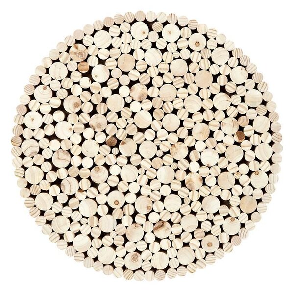 Dohányzóasztal, kerek tölgyfa - COPEAUX