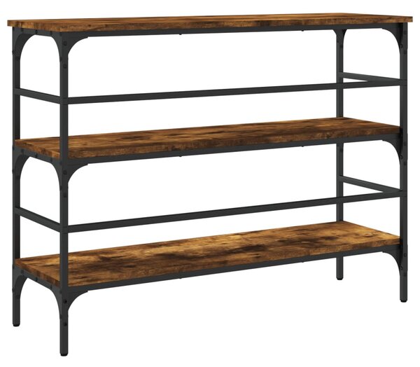 Füstös tölgy színű szerelt fa tálalóasztal 100x32x75 cm