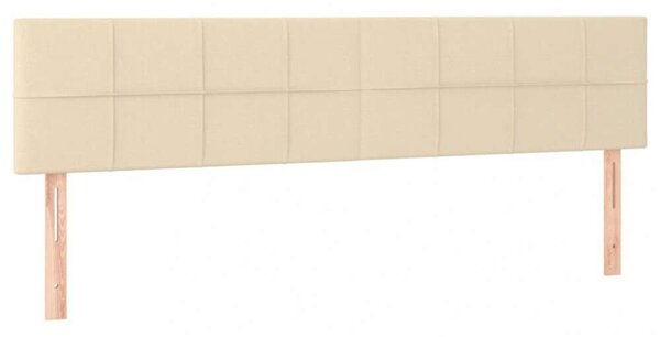 VidaXL krémszínű szövet rugós ágy matraccal 200 x 200 cm