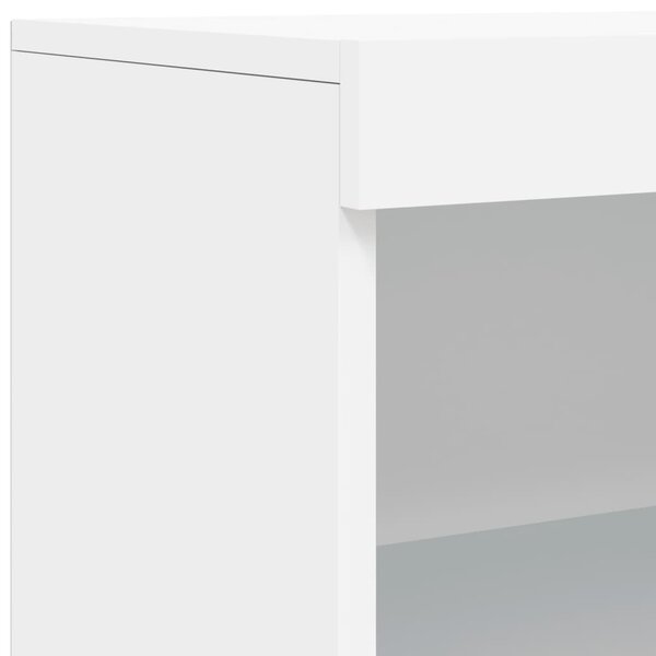 Fehér tálalószekrény LED-világítással 60,5 x 37 x 100 cm