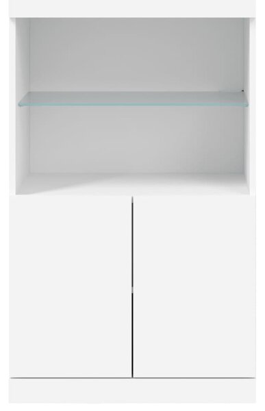 Fehér tálalószekrény LED-világítással 60,5 x 37 x 100 cm