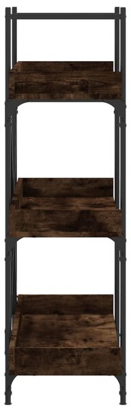 3-szintes füstös tölgy szerelt fa könyvespolc 100x33x108,5 cm