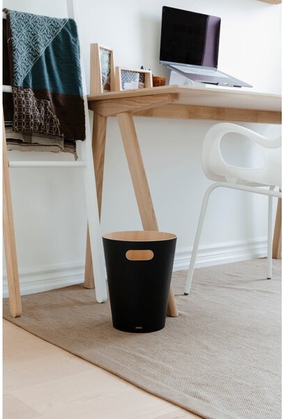 Fekete irodai szemetes 7,5 l Woodrow – Umbra