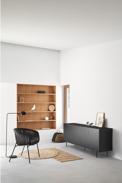 Fekete alacsony komód 211x80 cm Sierra – Teulat