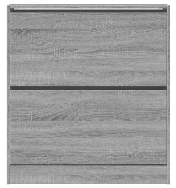 Szürke sonoma színű szerelt fa cipőszekrény 80 x 21 x 87,5 cm