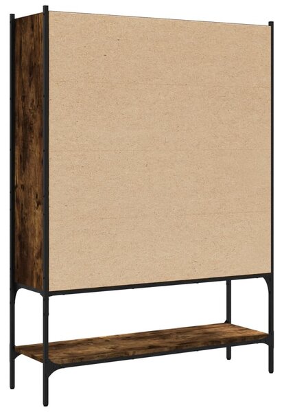 Füstös tölgy színű szerelt fa könyvszekrény 102 x 30 x 141,5 cm
