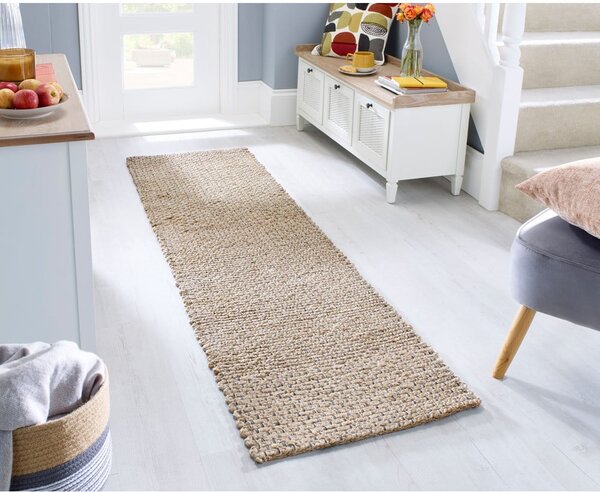 Natúr színű juta szőnyeg 60x150 cm Sol – Flair Rugs