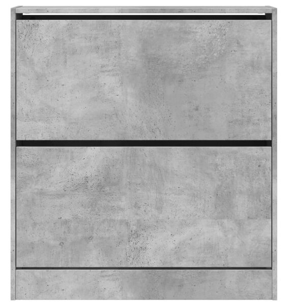 Betonszürke szerelt fa cipőszekrény 80 x 21 x 87,5 cm