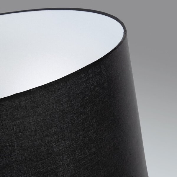 Fekete állólámpa textil búrával (magasság 157 cm) Ikia – Kave Home