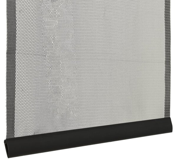Fekete poliészter szúnyogháló ajtóra hálós függönnyel 100x220cm