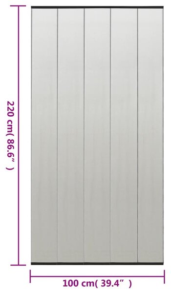 Fekete poliészter szúnyogháló ajtóra hálós függönnyel 100x220cm