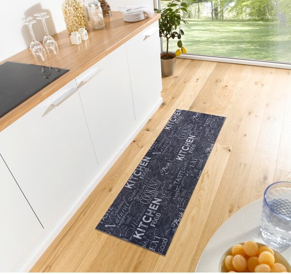 Fekete futószőnyeg 50x150 cm Wild Kitchen Board – Hanse Home