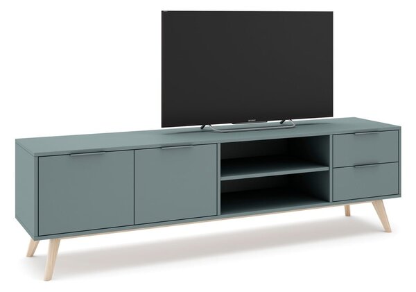 Szürkészöld TV-állvány 180x53x40 cm Pisco – Marckeric