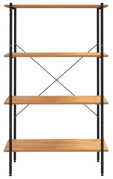 Fekete és tölgy 4 szintes polcrendszer 80 x 40 x 130 cm