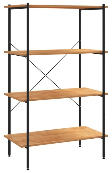 Fekete és tölgy 4 szintes polcrendszer 80 x 40 x 130 cm