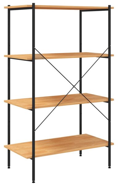 Fekete és tölgy 4 szintes polcrendszer 80 x 40 x 130 cm