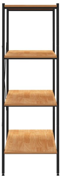 Fekete és tölgy 4 szintes polcrendszer 80 x 40 x 130 cm