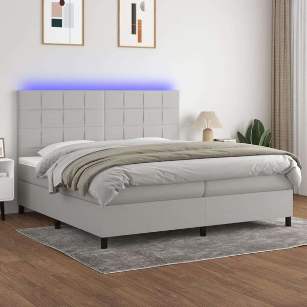 VidaXL LED-es Rugós Ágy - 200x200 cm