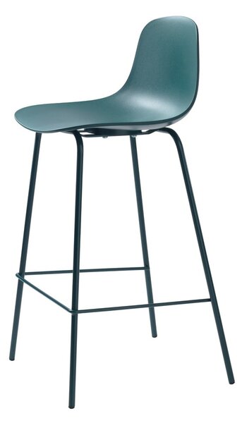 Petróleum színű műanyag bárszék (ülésmagasság 67,5 cm) Whitby – Unique Furniture