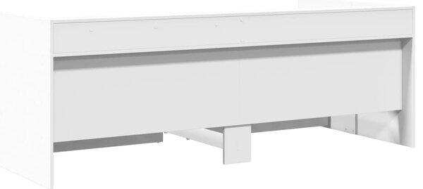 Fehér kanapéágy fiókkal matrac nélkül 75x190 cm