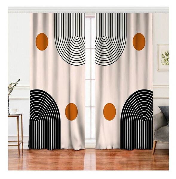 Bézs függöny szett 2 db-os 140x260 cm – Mila Home