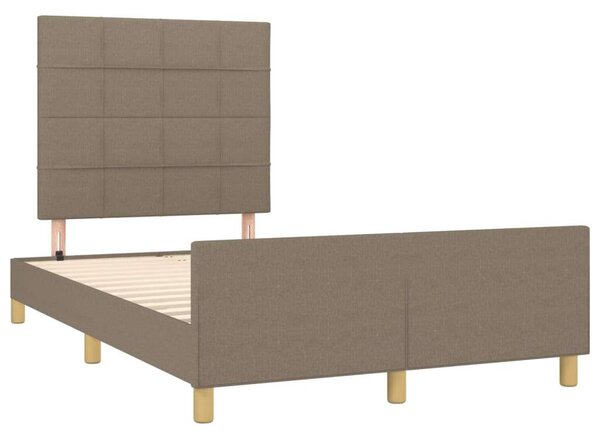 VidaXL tópszínű szövet ágykeret fejtámlával 120 x 200 cm