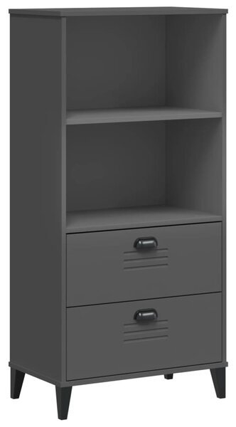 VIKEN antracitszürke szerelt fa könyvszekrény 60 x 35 x 123 cm
